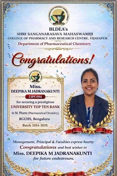 Our Proud PG Students As Rank Holders For University